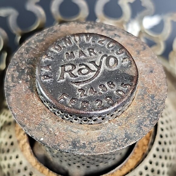 Antique Patent Mar Rayo Nickel Plated Oil Table Lamp 24.96 Feb 28 05 Untested - Picture 3 of 12